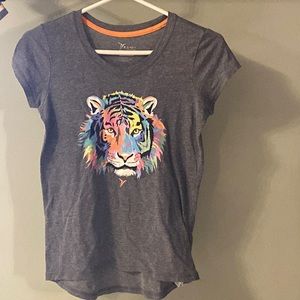 Old Navy gray rainbow tiger